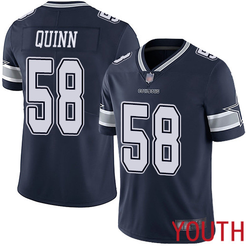 Youth Dallas Cowboys Limited Navy Blue Robert Quinn Home #58 Vapor Untouchable NFL Jersey->youth nfl jersey->Youth Jersey
